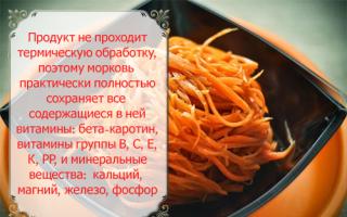 Какая калорийность у моркови по-корейски и можно ли ее есть при похудении